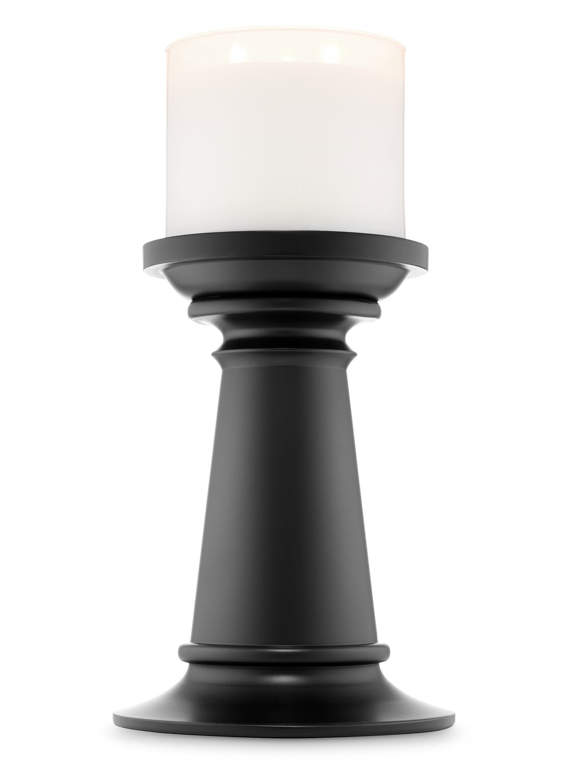 Tall Black Pedestal 3-Wick Candle Holder